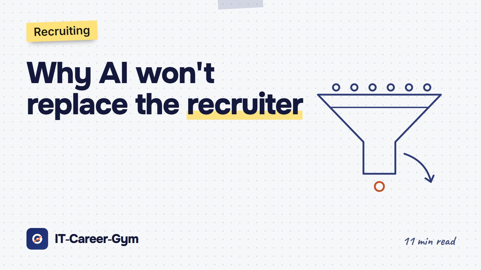 Human-to-human interview: a thank-you note and a resume across the table, with a glowing binary AI head in the background. IT Career Gym